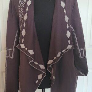 Boutique MONORENO Embroidered Cotton Jacket Blazer Small